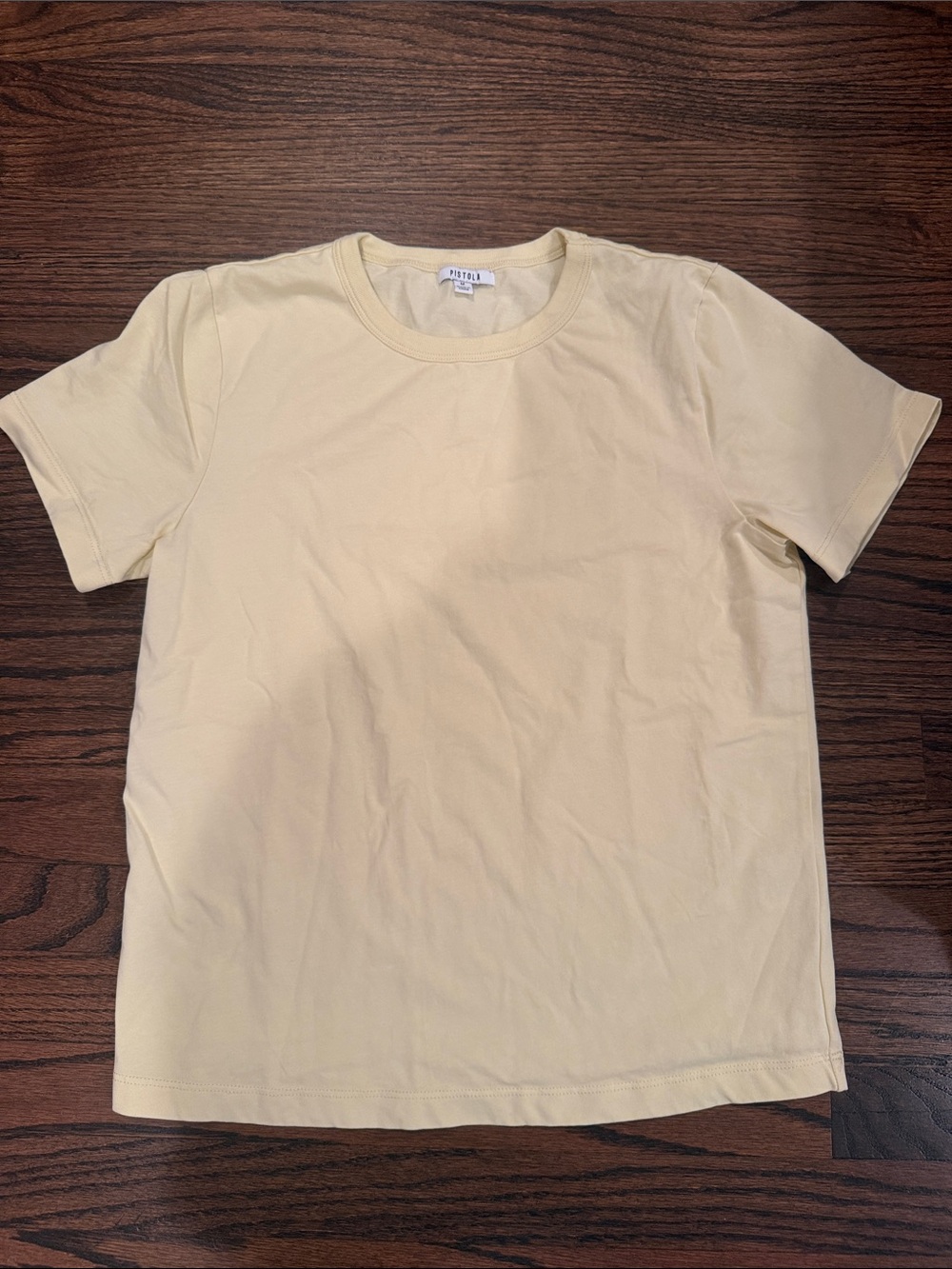 Pistola Crewneck T‑Shirt in Butter Yellow size Medium